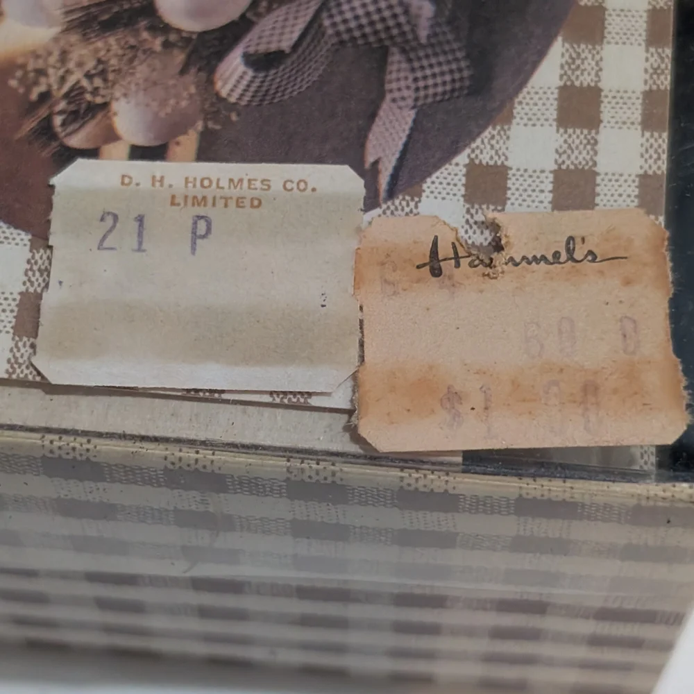 Vintage Montag's Note Cards Chicken Egg Basket Gingham Print